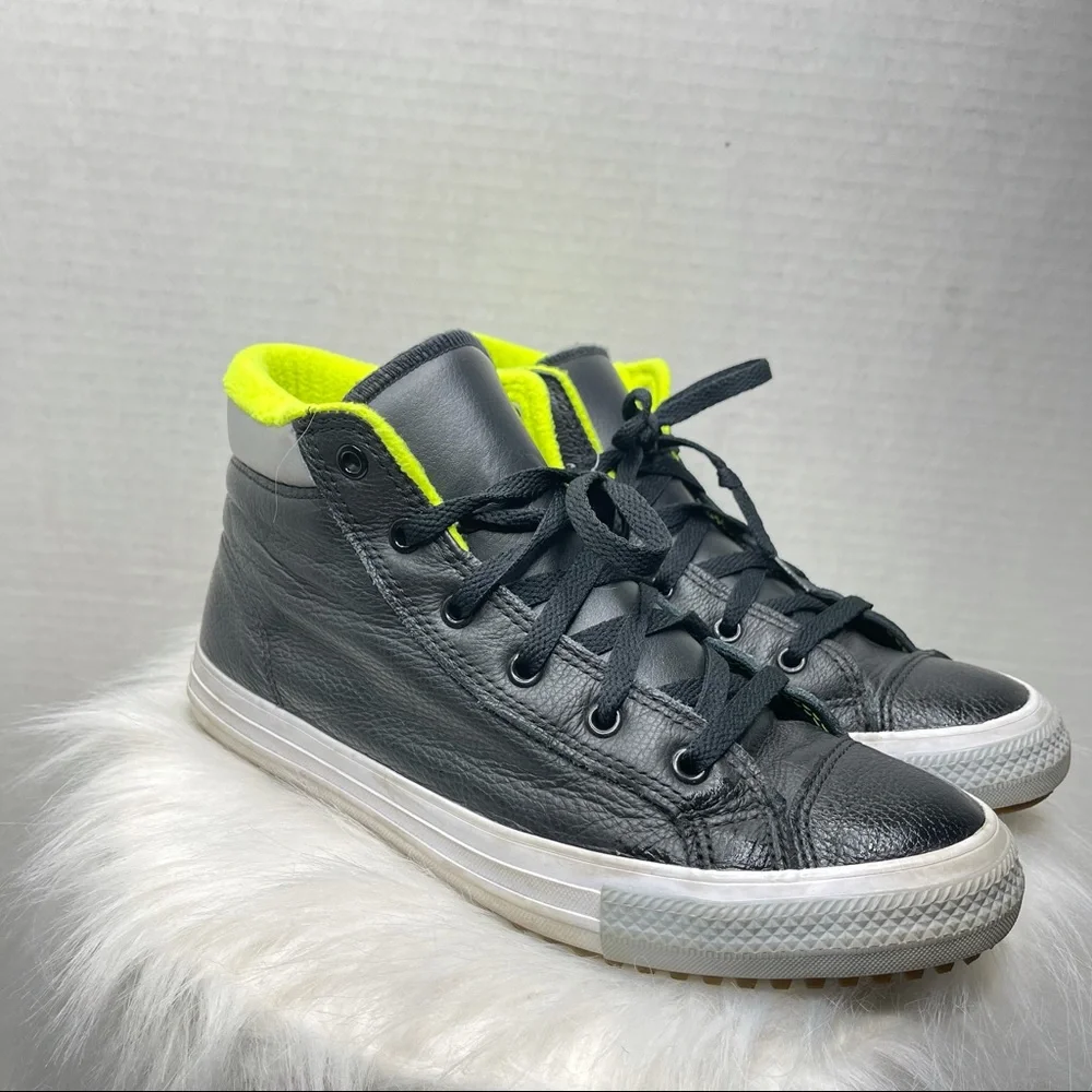 Converse Mid Top Neon Green Fleece Liner